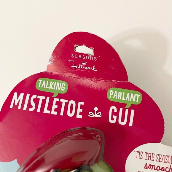 Hallmark Talking Mistletoe Motion Activated French Accent Damaged Packaging - Picture 4 of 16